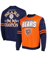 Men's Mitchell & Ness Orange Chicago Bears All Over 2.0 Pullover Sweatshirt