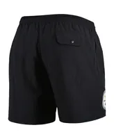 Men's Mitchell & Ness Black Pittsburgh Steelers Team Essentials Nylon Shorts