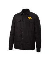 Men's Colosseum Black Iowa Hawkeyes Detonate Quilted Full-Snap Jacket