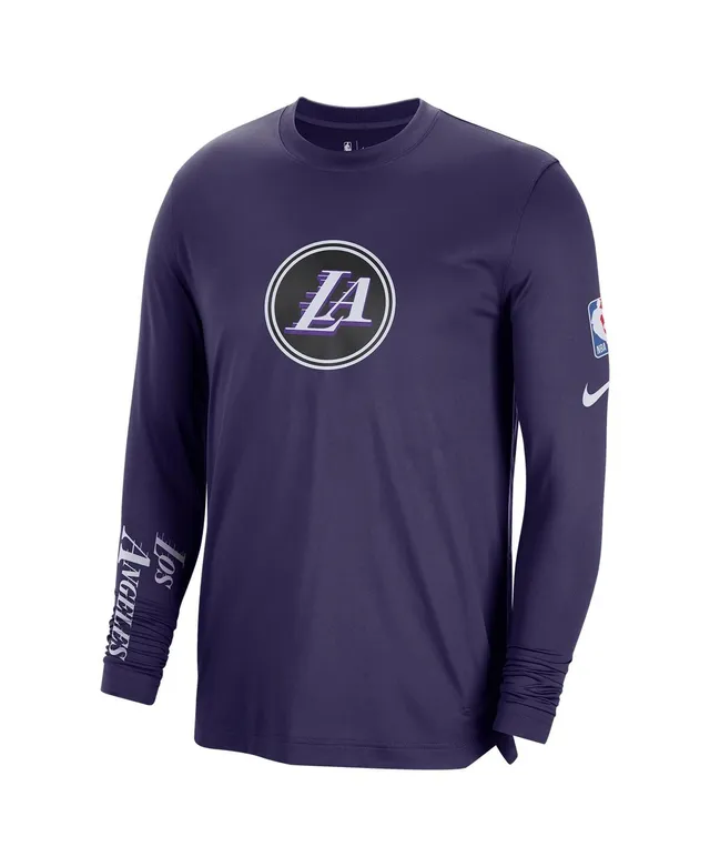 Men's Nike Charcoal Los Angeles Lakers 2022/23 City Edition Pregame Warmup Long Sleeve Shooting Shirt Size: Large