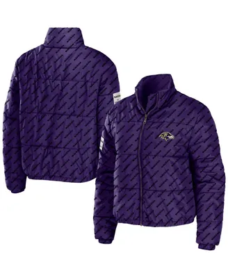 Women's Wear by Erin Andrews Purple Baltimore Ravens Puffer Full-Zip Jacket