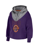 Women's Wear by Erin Andrews Purple Phoenix Suns Pieced Quarter-Zip Hoodie Jacket