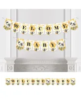 Little Bumblebee - Bee Baby Shower Bunting Banner Party Decorations Welcome Baby