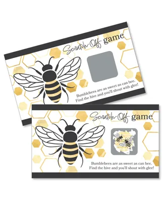 Little Bumblebee Baby Shower or Birthday Party Game Scratch Off Cards - 22 Count