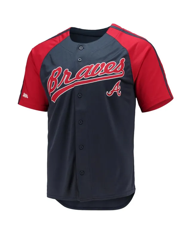 St. Louis Cardinals Stitches Button-Down Raglan Replica Jersey - Red