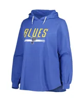 Women's Heather Royal St. Louis Blues Plus Fleece Pullover Hoodie