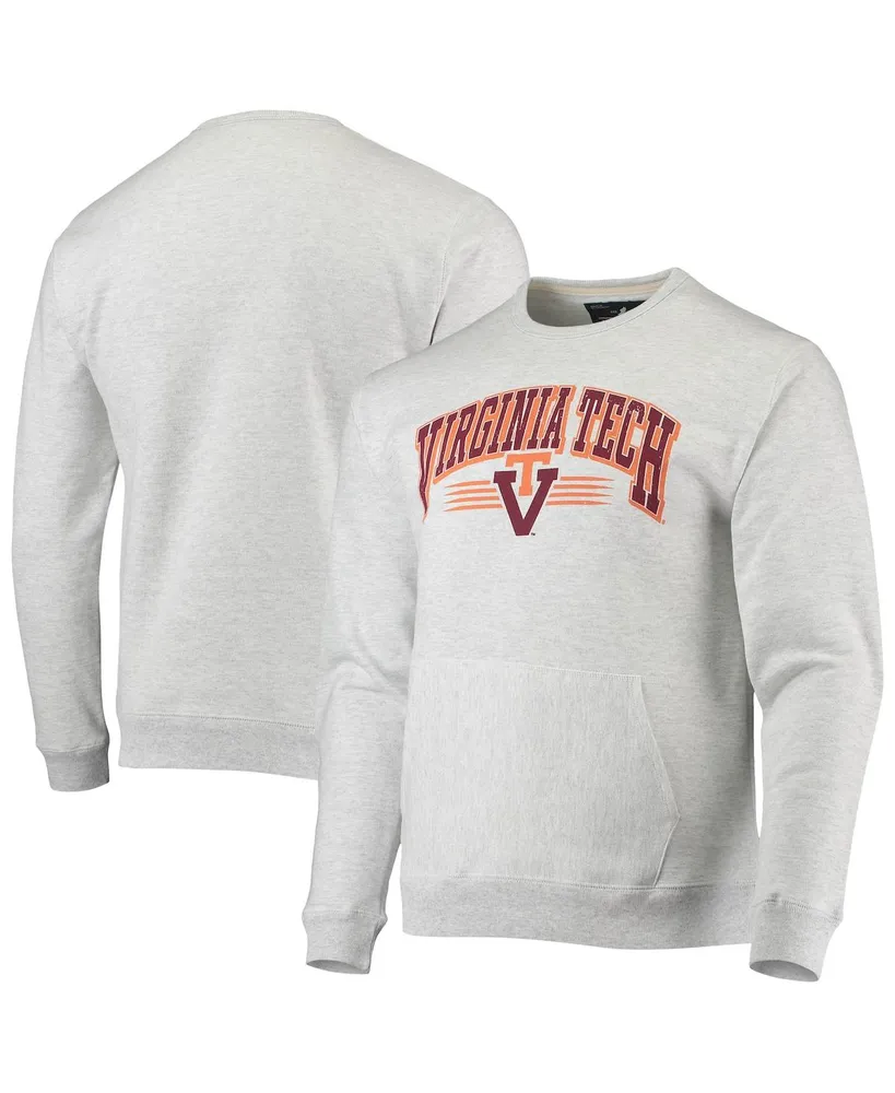 Men's League Collegiate Wear Heathered Gray Louisville Cardinals  Upperclassman Pocket Pullover Sweatshirt