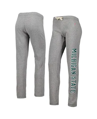 Women's League Collegiate Wear Heather Gray Michigan State Spartans Victory Springs Tri-Blend Jogger Pants