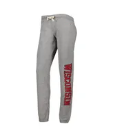 Women's League Collegiate Wear Heather Gray Wisconsin Badgers Victory Springs Tri-Blend Jogger Pants