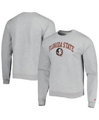 Men's League Collegiate Wear Gray Florida State Seminoles 1965 Arch Essential Fleece Pullover Sweatshirt