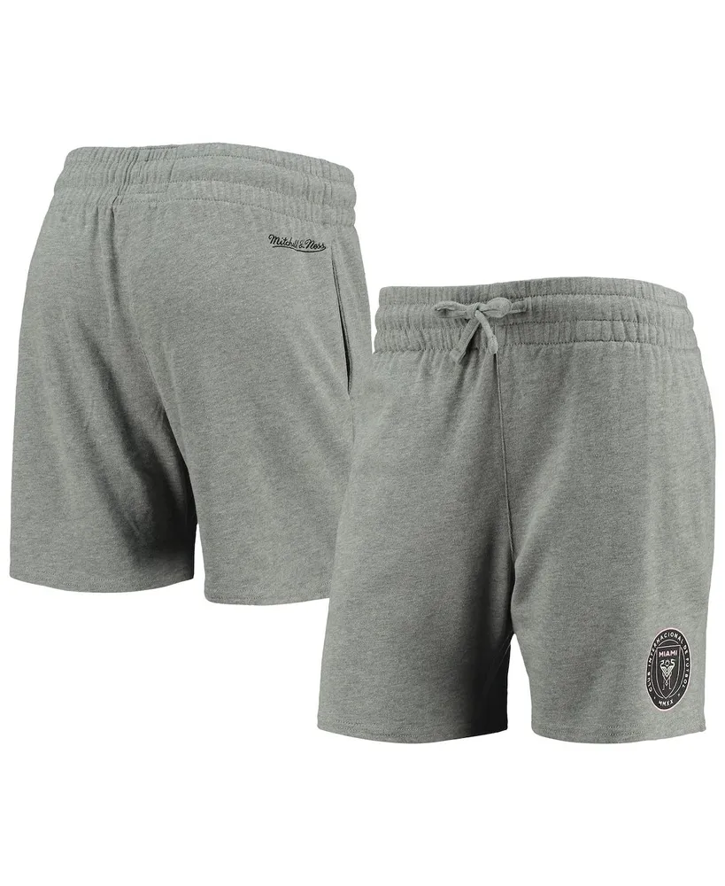 Women's Mitchell & Ness Heathered Gray Inter Miami Cf Logo Shorts