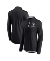 Women's Fanatics Black Las Vegas Raiders Worth the Drive Quarter-Zip Top