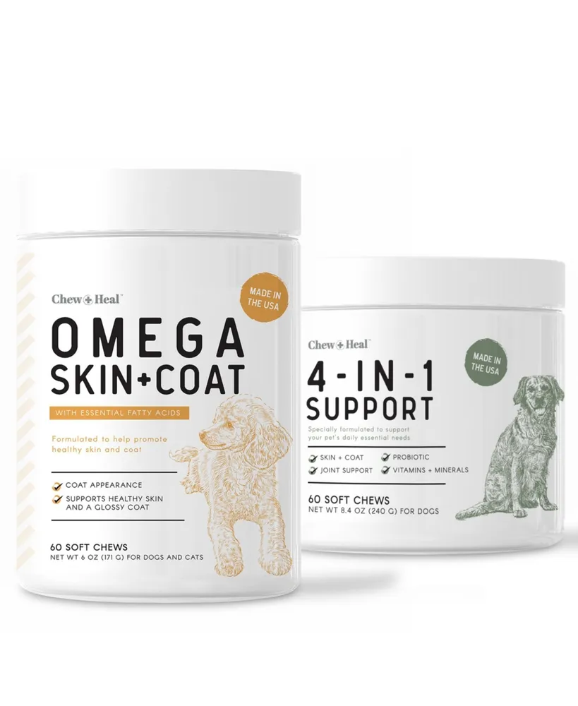 MaxProtect Omega Skin + Coat, Dog Supplement & Multivitamin, Improve Joints, Digestion, Skin & Fur