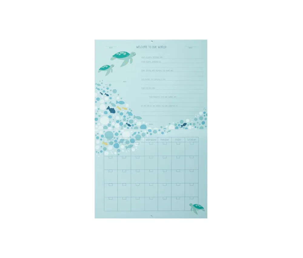Carter's for Cr Gibson Baby Boy Under the Sea Baby First Year Calendar