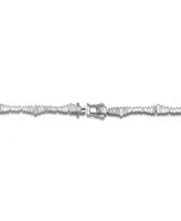 Ra Rhodium Plated Clear Cubic Zirconia Tennis Bracelet