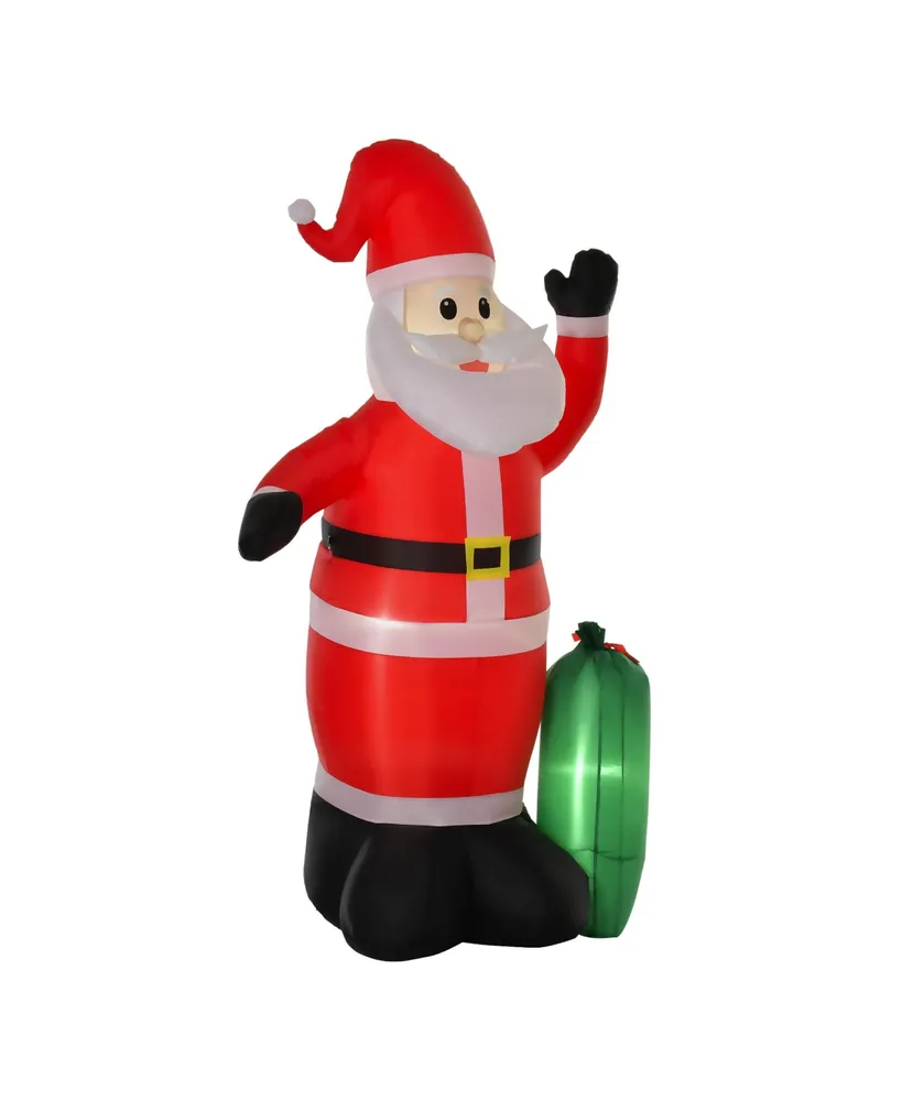 Homcom 8' Christmas Inflatable Santa Claus Blow-Up Yard Decoration - Multi