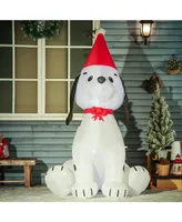 Homcom 6' Christmas Inflatable Puppy Dog Outdoor Blow-Up Display - Multi