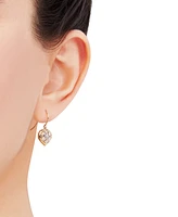 Openwork Heart Drop Earrings in 10k Gold, Created for Macy's