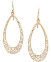 Graduated Openwork Teardrop Drop Earrings in 10k Gold, Created for Macy's