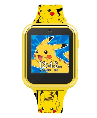 Pokemon Children's Yellow Silicone Smart Watch 38mm