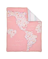 Lambs & Ivy Girls Rule the World Pink Floral 4-Piece Baby Crib Bedding Set