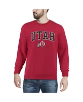 Colosseum Men's Utah Utes Arch and Logo Crew Neck Sweatshirt