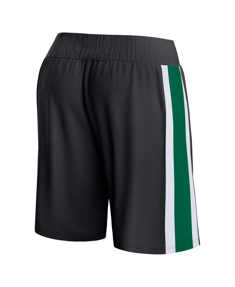 Men's Fanatics Black, Kelly Green Boston Celtics Referee Iconic Mesh Shorts