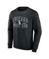 Men's Fanatics Heathered Black Chicago White Sox Classic Move Pullover Sweatshirt