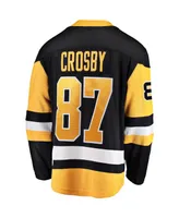 Men's Fanatics Sidney Crosby Black Pittsburgh Penguins Captain Patch Home Breakaway Jersey