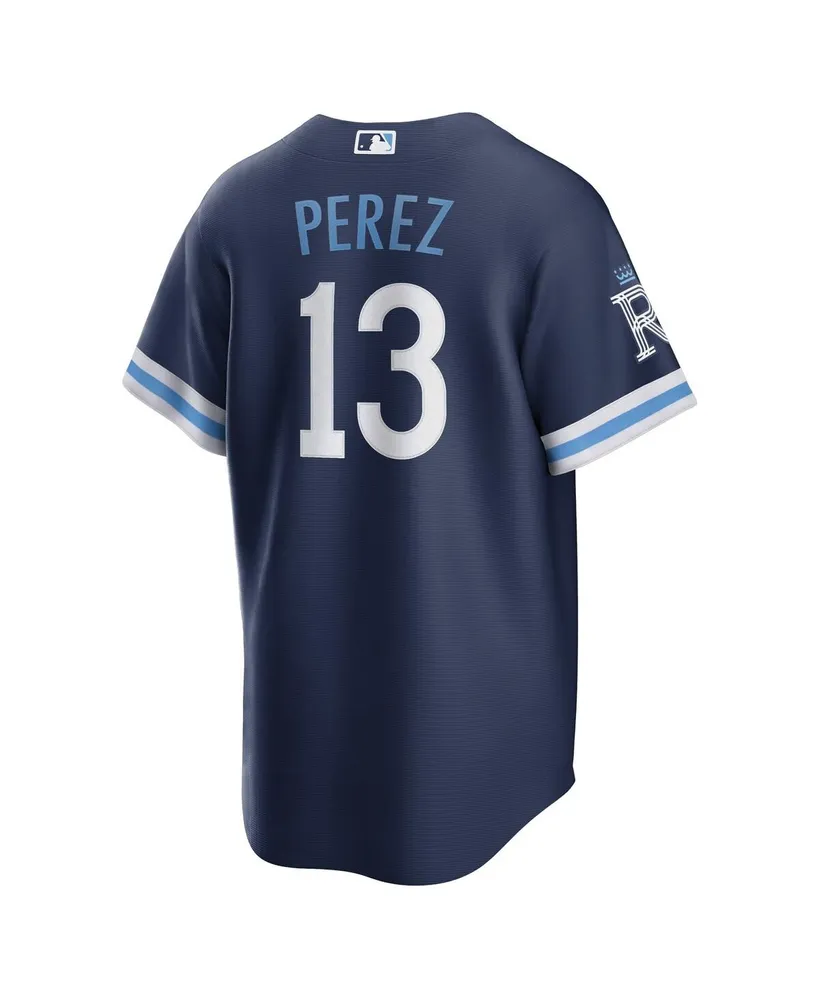 Men's Nike Salvador Perez Navy Kansas City Royals Connect Replica Player Jersey