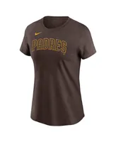 Women's Nike Xander Bogaerts Brown San Diego Padres Name and Number T-shirt