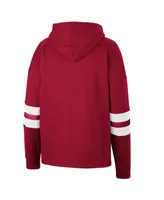 Men's Colosseum Crimson Indiana Hoosiers Lace-Up 4.0 Pullover Hoodie