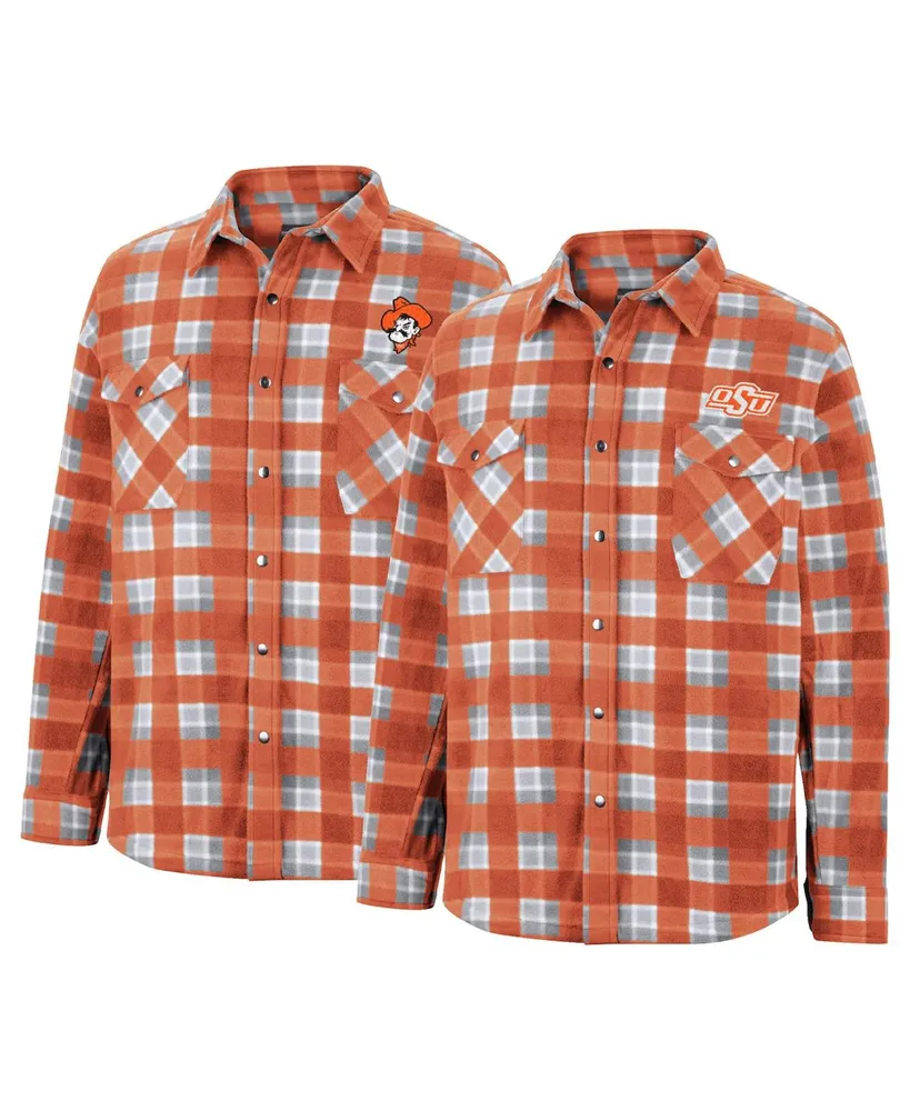 Men's Colosseum Orange Oklahoma State Cowboys Ellis Full-Snap Jacket