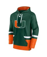 Men's Fanatics Green Miami Hurricanes First Battle Pullover Hoodie