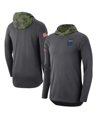 Men's Nike Anthracite Duke Blue Devils Military-Inspired Long Sleeve Hoodie T-shirt