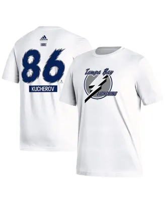 Men's adidas Nikita Kucherov White Tampa Bay Lightning Reverse Retro 2.0 Name and Number T-shirt