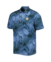 Men's Tommy Bahama Blue Houston Astros Coast Luminescent Fronds IslandZone Button-Up Camp Shirt