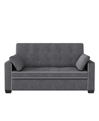 Serta 66.5" W Polyester Augustus Full Convertible Sofa