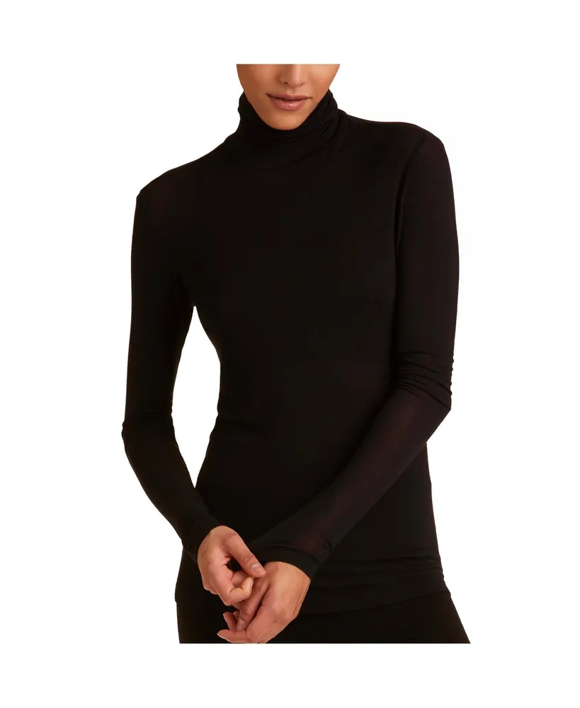 Alala Regular Adult Women Washable Cashmere Turtleneck Long Sleeve T-Shirt