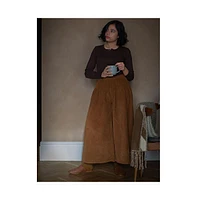 Women's Wide-legged Cotton Corduroy Culotte