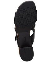 Clarks Women's Desirae Palm Triple-Strap Open-Back Sandals