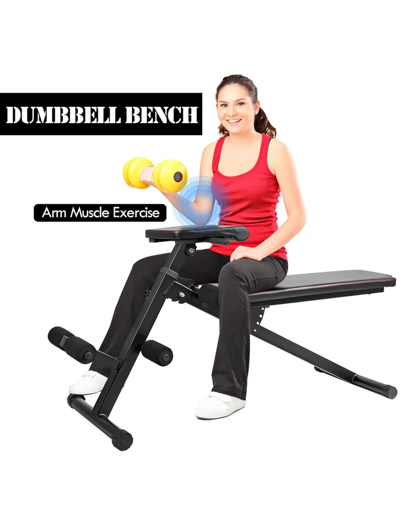 Adjustable Weight Bench Strength Workout Full Body Exercise