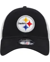 Men's New Era Black, Natural Pittsburgh Steelers Loyal 9Twenty Trucker Snapback Hat