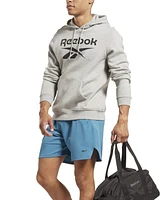 Reebok Men's Identity Classic-Fit Stacked Logo-Print Fleece Hoodie