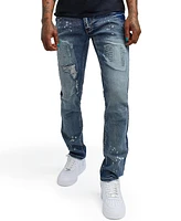 Reason Men's Big and Tall Stitchworks Skinny Denim Jeans