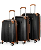 Miami CarryOn Collins 3 Piece Expandable Retro Spinner Luggage Set
