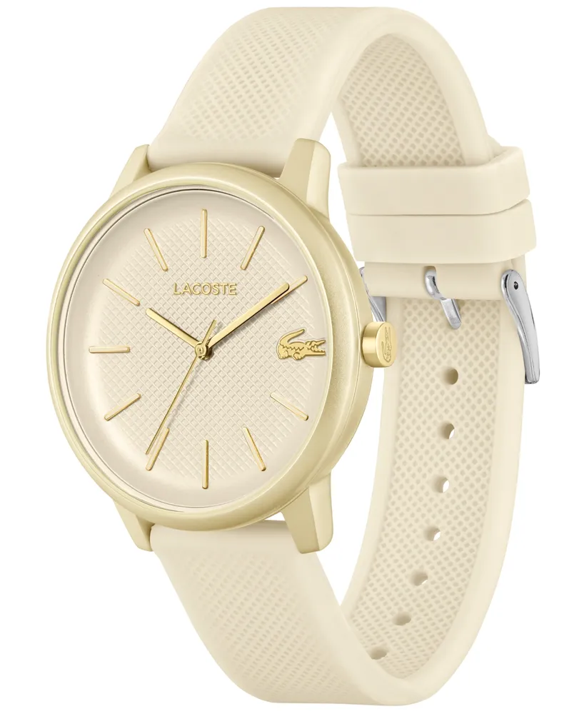 Lacoste Men's L 12.12 Gold-Tone Silicone Strap Watch 42mm
