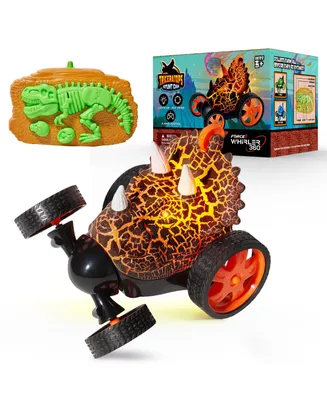 Force1 Dino Whirler Triceratops Stunt Car Mini Rc Car for Kids