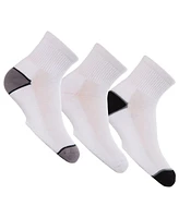 MeMoi Girls 3 Pairs Unisex Quarter-Crew Sport Socks