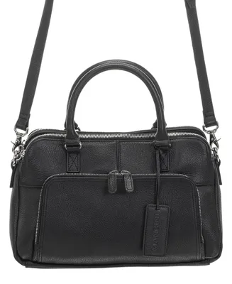 Mancini Women's Pebbled Jennifer Satchel Bag